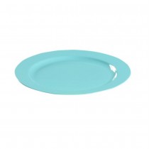 12 ASSIETTES RONDES RÉUTILISABLES 24CM TURQUOISE