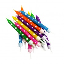12 BOUGIES ANNIVERSAIRE STARS MULTI