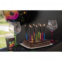 12 BOUGIES BICOLORE ANNIVERSAIRE MULTI 12.5CM