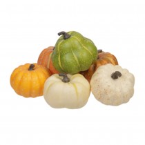 12 CITROUILLES DÉCO RÉCOLTE AUTOMNE ARRONDIES