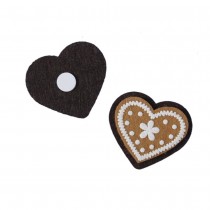 12 C?\'URS DÉCO STICKER BISCUIT 4.5X4CM MARRON