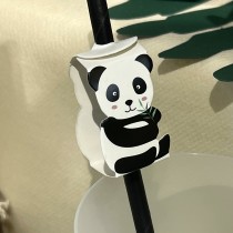 12 DÉCORS POUR PAILLE MOTIF PANDA