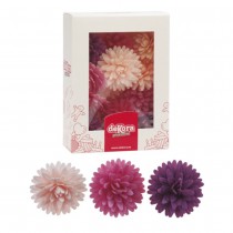 12 FLEURS POMPONS COMESTIBLES EN AZYME