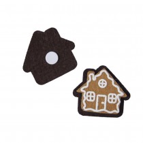 12 MAISONS DÉCO STICKER BISCUIT 4.5X4CM MARRON