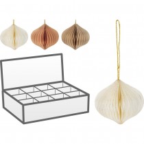 12 OIGNONS PAPIER ALVÉOLÉ SUSPENSION 8CM