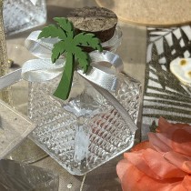 12 PALMIERS BOIS VERTS ET OR 3 X 4 CM
