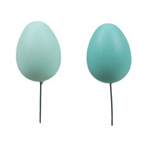 12 PICS OEUF PLASTIQUE COLORÉ 3X4CM VERT