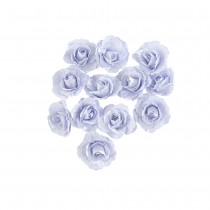 12 ROSES PAPIER DÉCORATIF ADHÉSIF 3.5CM LILAS