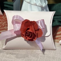 12 ROSES PAPIER DÉCORATIF ADHÉSIF 3.5CM ROUGE
