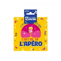 12 SERVIETTES APÉRO PAPIER 12.5CM JAUNE