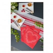 12 SERVIETTES PAPIER AIRLAID CUR 40CM ROUGE