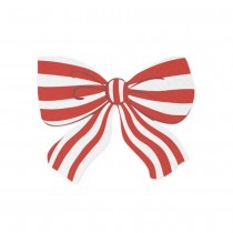 12 SERVIETTES PAPIER NUD RAYÉ 16X13CM BLANC ROUGE