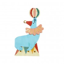 12 SERVIETTES PAPIER PHOQUE BALLON CIRQUE 11X17CM