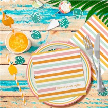 12 SERVIETTES PAPIER TROPICAL SUMMER 33CM VERT