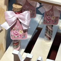 12 TAG ROMANTIQUE FLEURS ET POIS