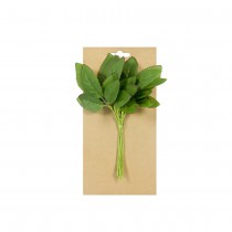 12 TIGES 3 FEUILLES ROSE ARTIFICIELLE 16CM VERT