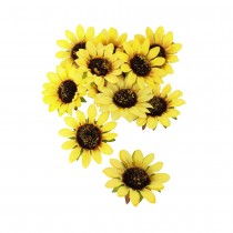 12 TOURNESOLS ARTIFICIELS 8X1.5CM JAUNE