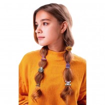 14 ÉLASTIQUES À CHEVEUX FUN HALLOWEEN 2.5CM NOIR