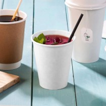 15 GOBELETS CARTON BIO CAFÉ 25CL BLANC