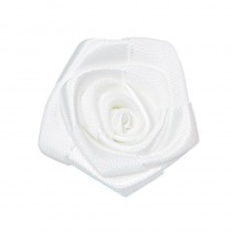 15 ROSES SATIN BLANC 4,5CM