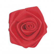 15 ROSES SATIN ROUGE 4,5CM