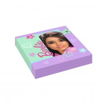 16 SERVIETTES PAPIER BARBIE SWEET LIFE 33CM LILAS