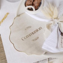 16 SERVIETTES PAPIER COMMUNION 31.5CM LIN