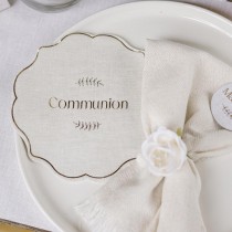 16 SERVIETTES PAPIER COMMUNION 31.5CM LIN