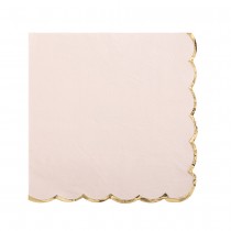 16 SERVIETTES PAPIER FESTON OR 33CM ROSE POUDRÉ