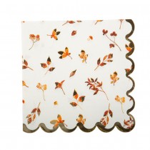 16 SERVIETTES PAPIER FEUILLES AUTOMNE 33CM