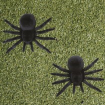 2 ARAIGNÉES DÉCO PVC 10CM NOIR