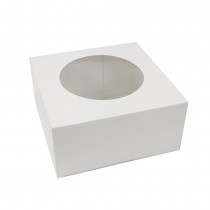 2 BOÎTE PÂTISSIÈRE CARTON FENÊTRE 16X16X7.5CM