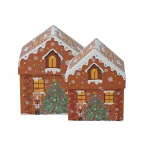 2 BO&Icirc;TES CADEAUX MAISONS PAIN D\'&Eacute;PICES 15.6X18CM
