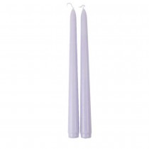 2 BOUGIES FLAMBEAU CONIQUES 25CM 7H LILAS