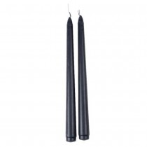 2 BOUGIES FLAMBEAU CONIQUES 25CM 7H MARINE