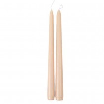 2 BOUGIES FLAMBEAU CONIQUES 25CM 7H NUDE