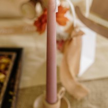 2 BOUGIES FLAMBEAU CONIQUES 25CM 7H NUDE