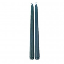2 BOUGIES FLAMBEAU CONIQUES 25CM 7H VERT ANGLAIS