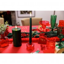 2 BOUGIES FLAMBEAU CONIQUES 25CM 7H VERT ANGLAIS