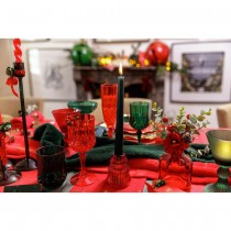 2 BOUGIES FLAMBEAU CONIQUES 25CM 7H VERT ANGLAIS