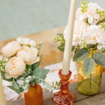 2 BOUGIES FLAMBEAU CONIQUES LED 27.5CM IVOIRE