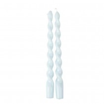 2 BOUGIES FLAMBEAU TORSADÉES 25CM 7H CIEL