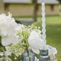 2 BOUGIES FLAMBEAU TORSADÉES 25CM 7H CIEL