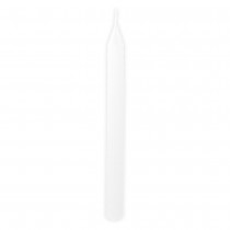 2 BOUGIES FLAMBEAUX CANNELÉE 25CM 7H BLANC