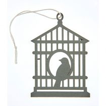 2 CAGES À OISEAUX GRISES 9 X 6,3 CM