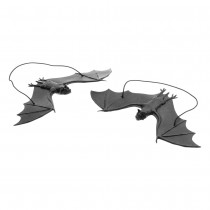 2 CHAUVE-SOURIS SUSPENSION DÉCO 23X8X1.5CM NOIR