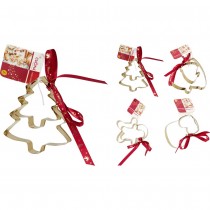 2 EMPORTE-PIÈCES INOX 11X8.5X2CM-8.5X7X2CM OR