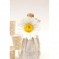 2 FLEURS MARGUERITE ARTIFICIELLE 9CM BLANC