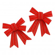 2 N?\'UDS PVC PAILLETTES 13X3X17CM ROUGE DORÉ