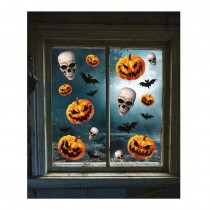 2 STICKERS ÉLECTROSTATIQUES CITROUILLES 30X40CM